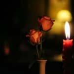 lutto fiore candela